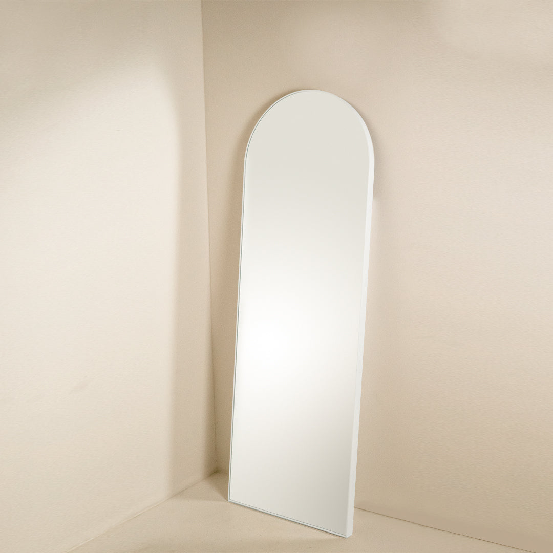 Pisa White Metal Arch Mirror - 550x1600mm