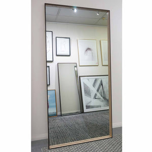 Black and Timber Box Frame Mirror - 55mm Deep Frame